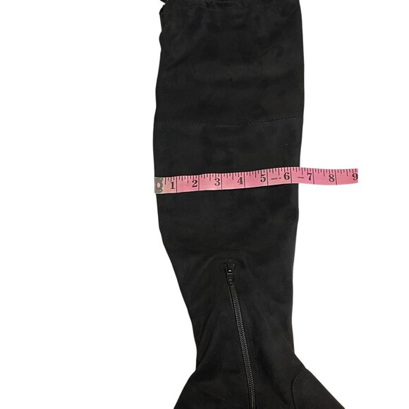 a new day. Women High Suede Black boots with Serrated Sole Size 8.5 - Picture 5 of 12